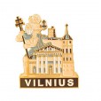 Metalinis suvenyrinis magnetas Vilnius ir Šv. Kristoforas